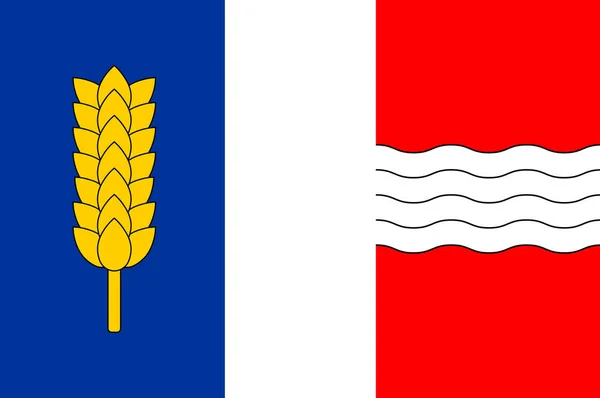 Flag of Schaan in Liechtenstein — Stock Photo, Image