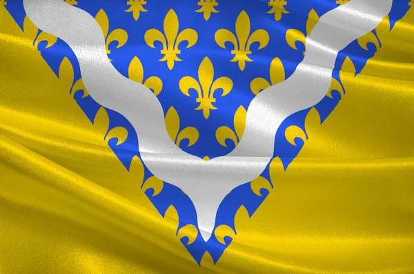 フランス、イル・ド・フランスのヴァル・ド・マルヌの国旗 — ストック写真