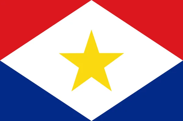 Vlag van saba — Stockfoto