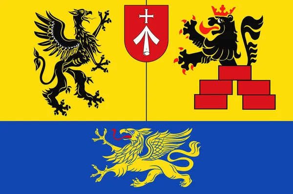메클렌부르크-포르포메른의 포르포메른-루겐 국기, 독일 — 스톡 사진