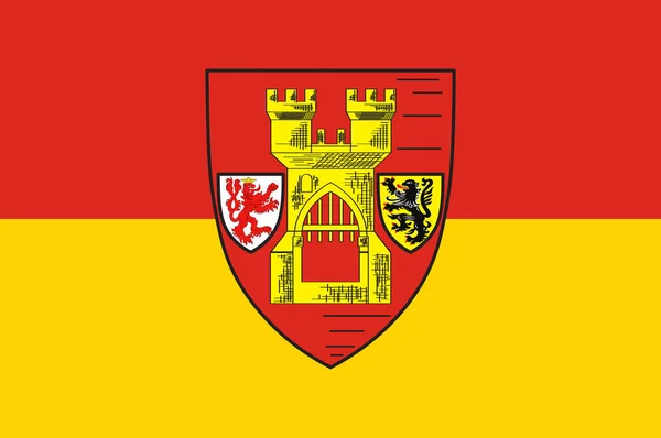 Euskirchen város zászlója Észak-Rajna-Vesztfáliában, Németország — Stock Fotó