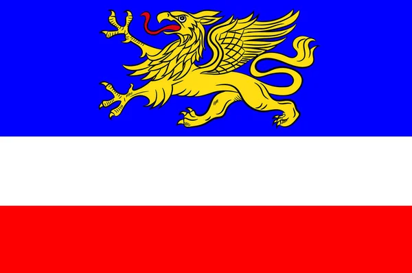 Flaga Rostocku w Meklemburgii-Pomorze Przednie, Niemcy — Zdjęcie stockowe