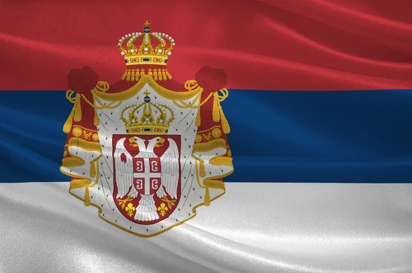 Vlag van Servië — Stockfoto