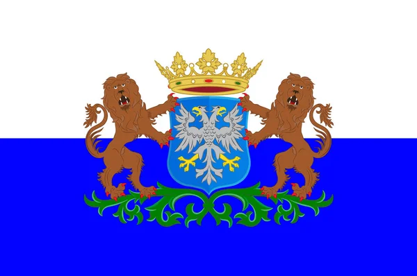 Flaga miasta Arnhem Geldria, Holandia — Zdjęcie stockowe