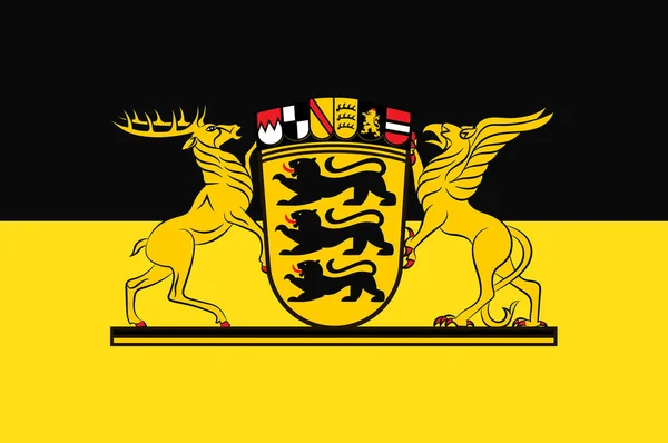 Bandeira de Baden-Wuerttemberg a terra da Alemanha — Fotografia de Stock