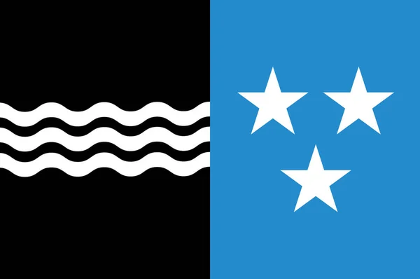 Bandiera della Repubblica e Cantone dell'Argovia in Svizzera — Foto Stock