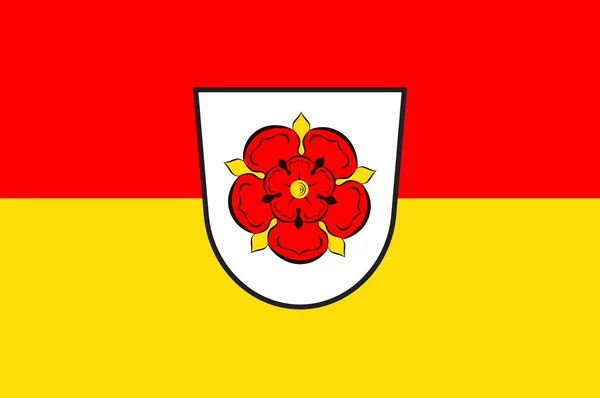 Vlajka Lippe v Severním Porýní-Vestfálsku, Německo — Stock fotografie