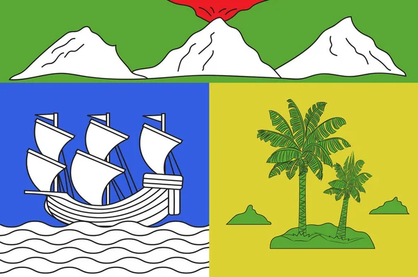 Σημαία του Σεν Ντενί στη Ρεϊνιόν — Φωτογραφία Αρχείου