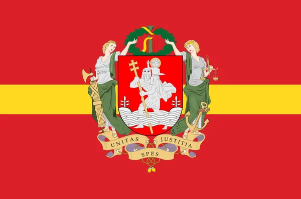 Flagge der Stadt Vilnius in Litauen — Stockfoto