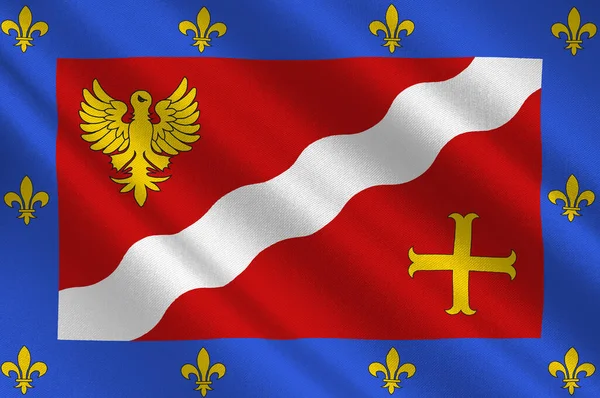Vlajka Val-DOise v Ile-de-France, Francie — Stock fotografie