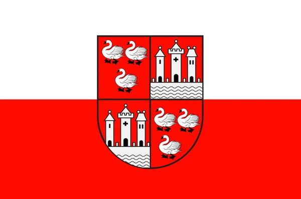 Bandeira de Zwickau na Saxônia, na Alemanha — Fotografia de Stock