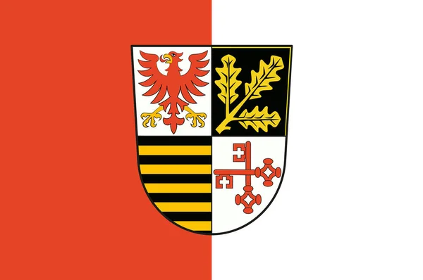 Bandeira de Potsdam-Mittelmark em Brandenburg, Alemania — Fotografia de Stock