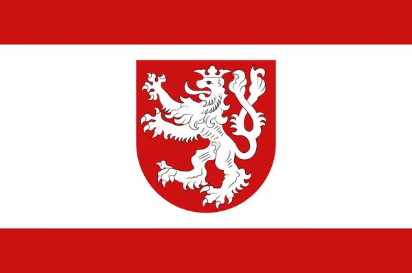 Σημαία του Χάινσμπεργκ στη Βόρεια Ρηνανία-Βεστφαλία, Γερμανία — Φωτογραφία Αρχείου