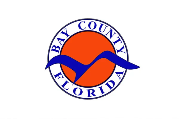 Flag of Bay County in Florida of USA — Stock Photo, Image