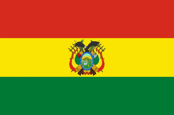 Vlajka mnohonárodní stát Bolívie — Stock fotografie