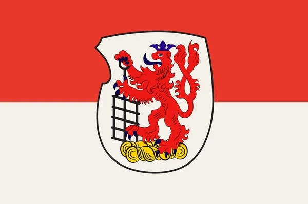 Σημαία του Βούπερταλ στη Βόρεια Ρηνανία-Βεστφαλία, Γερμανία — Φωτογραφία Αρχείου