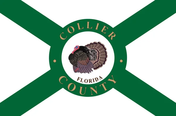 Bandera del Condado de Collier en Florida, Estados Unidos — Foto de Stock