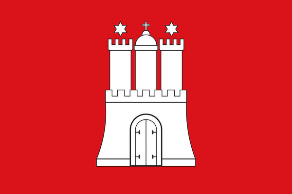 Flag of Hamburg, Germany