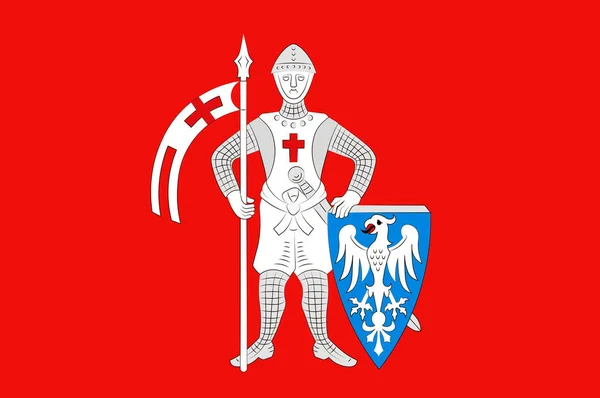 Flag of Bamberg in Upper Franconia in Bavaria, Germany — Stock Photo, Image