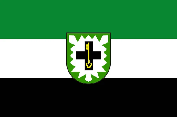 Recklinghausen zászlaja, Észak-Rajna-Vesztfália, Németország — Stock Fotó