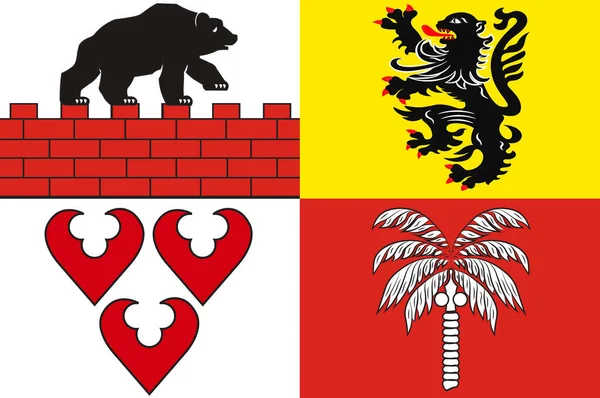 Прапор Ангальт-Біттерфельд в Саксонії-Ангальт в Німеччині — стокове фото