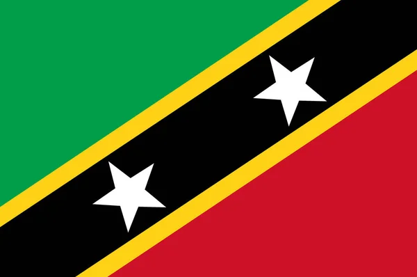 Vlag van Saint Kitts en Nevis — Stockfoto