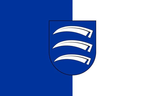 Bandeira de Triesen in Liechtenstein — Fotografia de Stock