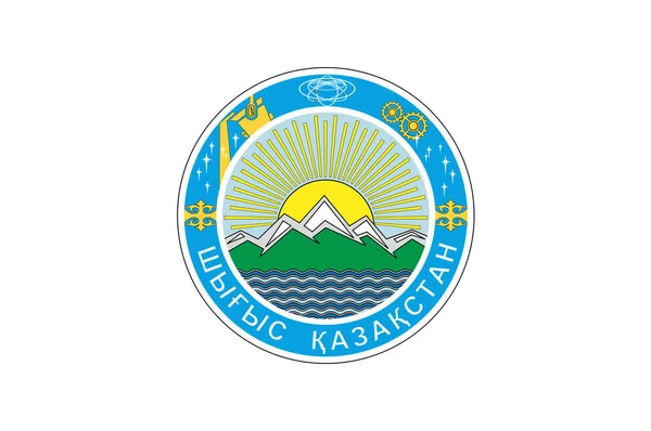 Прапор Східно-казахстанського регіону в Казахстані — стокове фото