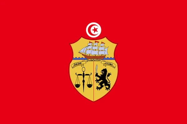 Прапор Тунісу — стокове фото