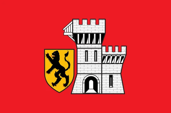 Vlajka Grevenbroich v Severním Porýní-Vestfálsku, Německo — Stock fotografie