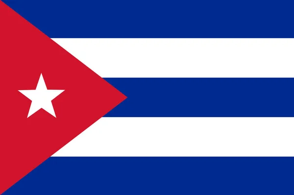 Flagge der Republik Kuba — Stockfoto