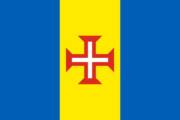 Vlajka Madeiry v Portugalsku — Stock fotografie