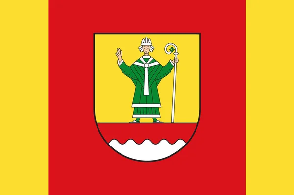 Lower Saxony, Almanya bölgesindeki Cuxhaven bayrağı — Stok fotoğraf
