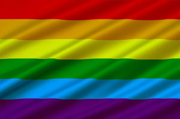 Arco-íris gay e LGBT Bandeira — Fotografia de Stock