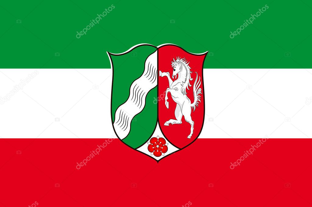 Flag of North Rhine-Westphalia, Germany