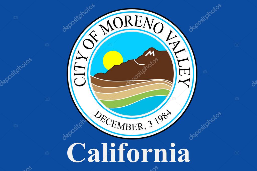 Flag of Moreno Valley in California, United States