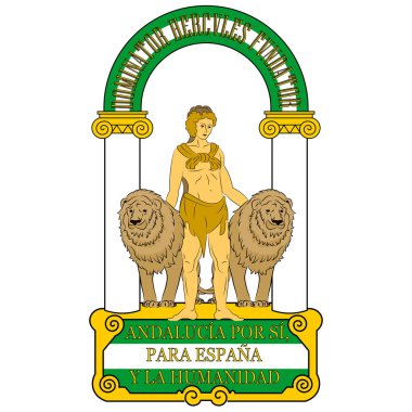 Coat of arms of Andalusia in Spain clipart