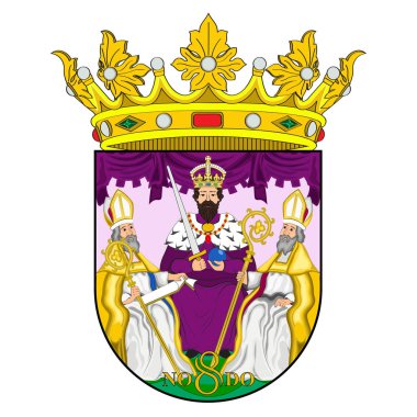 Coat of arms of Seville in Andalusia of Spain clipart