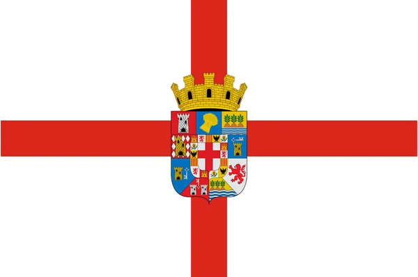西班牙安达卢西亚的阿尔梅里亚国旗 — 图库矢量图片