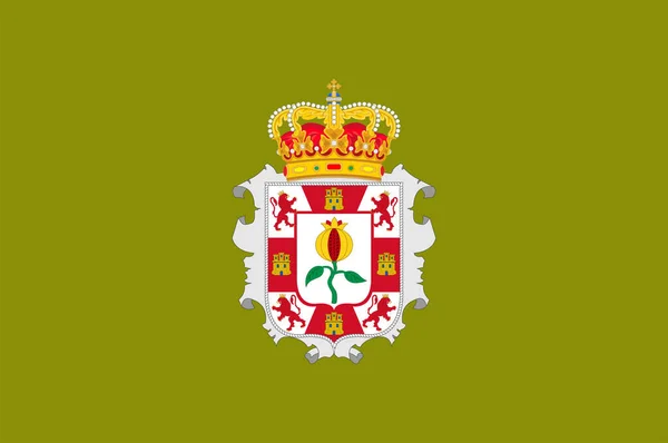 Granadská vlajka je provincie v Andalusii ve Španělsku — Stockový vektor