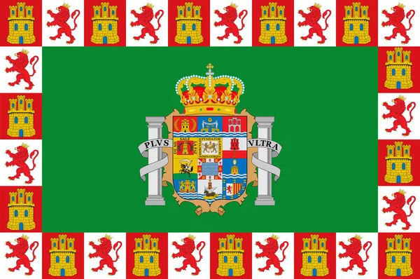 Vlag van Cadiz in Andalusië van Spanje — Stockvector