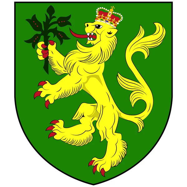 Escudo de armas de Alderney del Reino Unido — Vector de stock