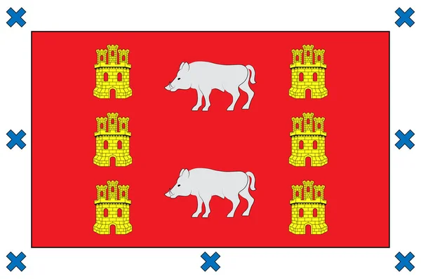 Vlajka Montanya Alavesa v Baskicku ve Španělsku — Stockový vektor