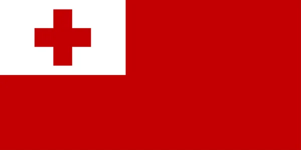 Bandeira de tonga — Vetor de Stock