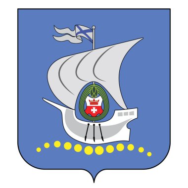 Kalininingrad 'ın en büyük şehri ve Baltık Denizi' ndeki bir Rus exklavı olan Kaliningrad Oblastı 'nın yönetim merkezidir. Vektör illüstrasyonu