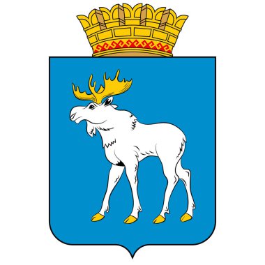 Coat of arms of Yoshkar-Ola is the capital city of the Mari El Republic, Russia. Vector illustration clipart