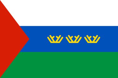 Flag of Tyumen Oblast is a federal subject of Russia. Vector illustration clipart