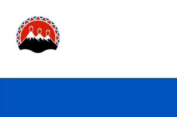 Bandeira Kamchatka Krai Assunto Federal Rússia Ilustração Vetorial — Vetor de Stock