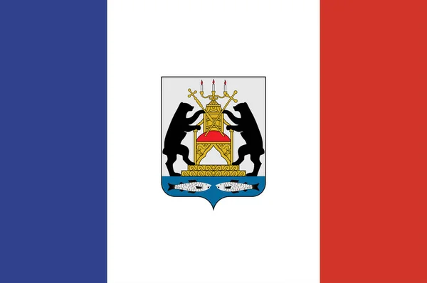 Vlag Van Oblast Novgorod Een Federaal Onderwerp Van Rusland Vectorillustratie — Stockvector