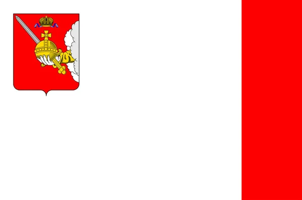 Flaga Obwodu Wolońskiego Jest Podmiotem Federalnym Rosji Ilustracja Wektora — Wektor stockowy